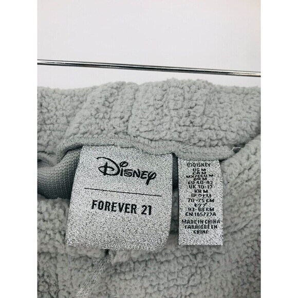 Forever 21 x Disney Pajama Shorts Faux Shearling Size M Gray Bambi - Picture 4 of 11